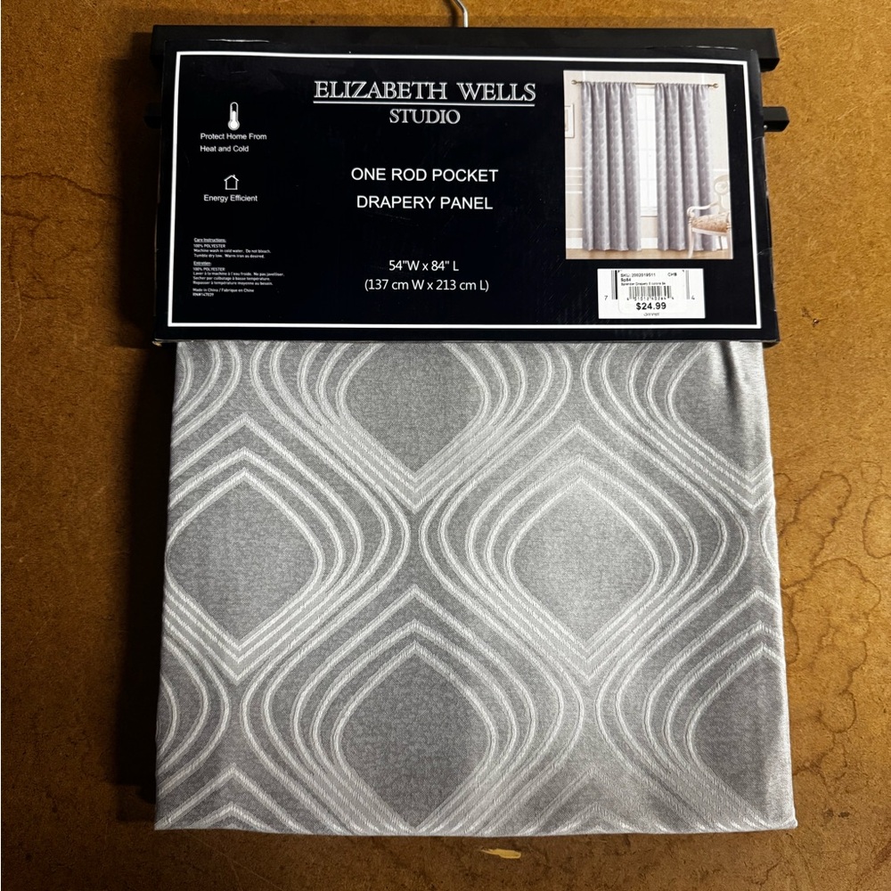Gray Drapery Panel - Picture 2 of 3